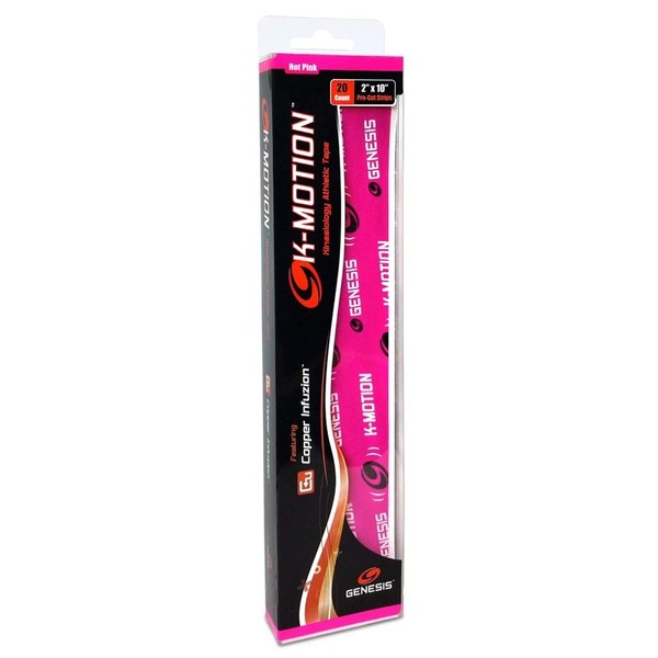 Genesis K-Motion Tape with Copper Infuzion- Pink Pre-Cut Pack