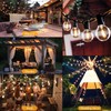60FT Outdoor String Lights Waterproof, Bright 2700K LED Patio Lights