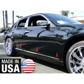 TYGER For 11-2017 Chrysler 300 300C Lower Body Side Moulding Accent Trim 1" 6PC