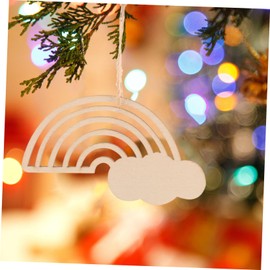 Operitacx 30pcs Unfinished Rainbow Wooden Slices for DIY Crafts Natural Wood Cutouts for Boy Girl Painting Creative Projects and Home Decoration