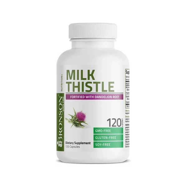 Bronson Cardo Mariano 1000mg con Silymarin y Diente de León