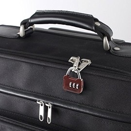 FACKELMANN Gepäckschloß, Metall, rot/Silber