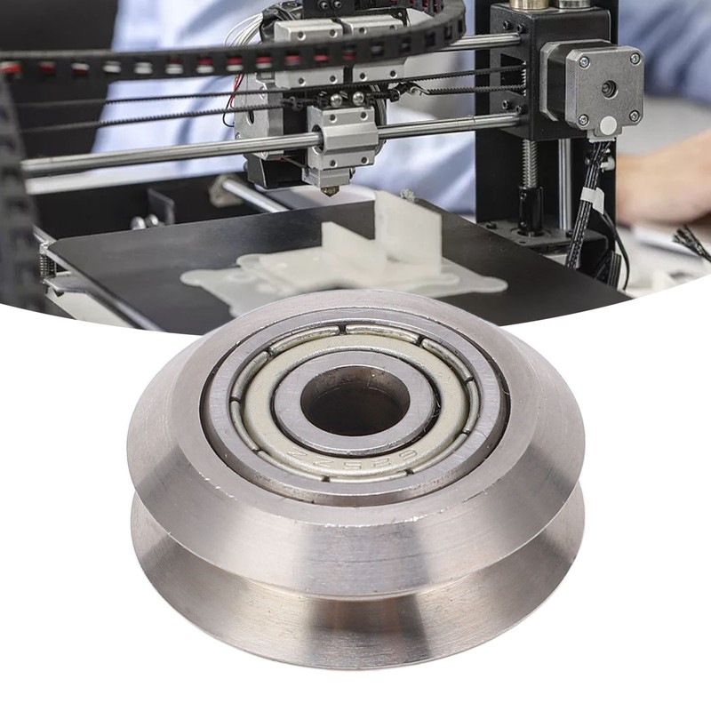 13PCS V Pulley Wheel Stainless Steel Printer Round Wheel Roller