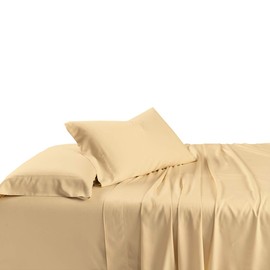 Royal Tradition Heavyweight Viscose from Bamboo 600tc Sheet Set for Adjustable King Bed (Split King, Canvas) Luxury Soft Dual King Sheets