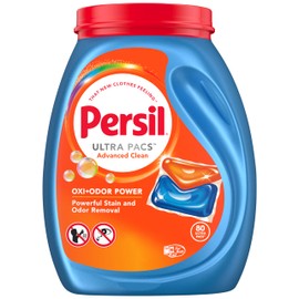 Persil Ultra Pacs Advanced Clean Oxi+Odor Power Laundry Detergent, 80 count