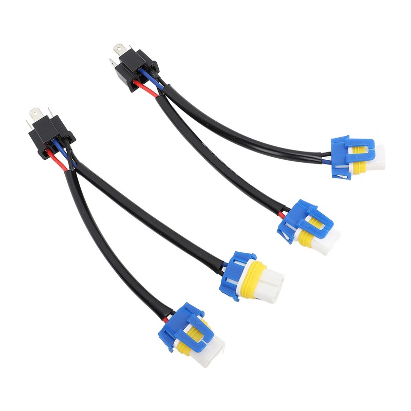 2pcs Headlight Bulb Conversion Wire 9003 H4 TO 9005 9006