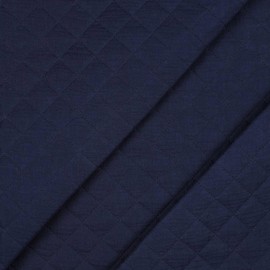 Quilting Fabric Muslin Double Gauze Quilt from 0.5 m Checked on Both Sides Quilted Padded Choice of Colours Colour: Navy