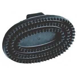 Oval Rubber Currycomb Junior,black - A00993