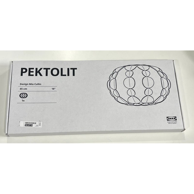 Ikea PEKTOLIT Ceiling Pendant Lamp Shade Decorative, White 18" -