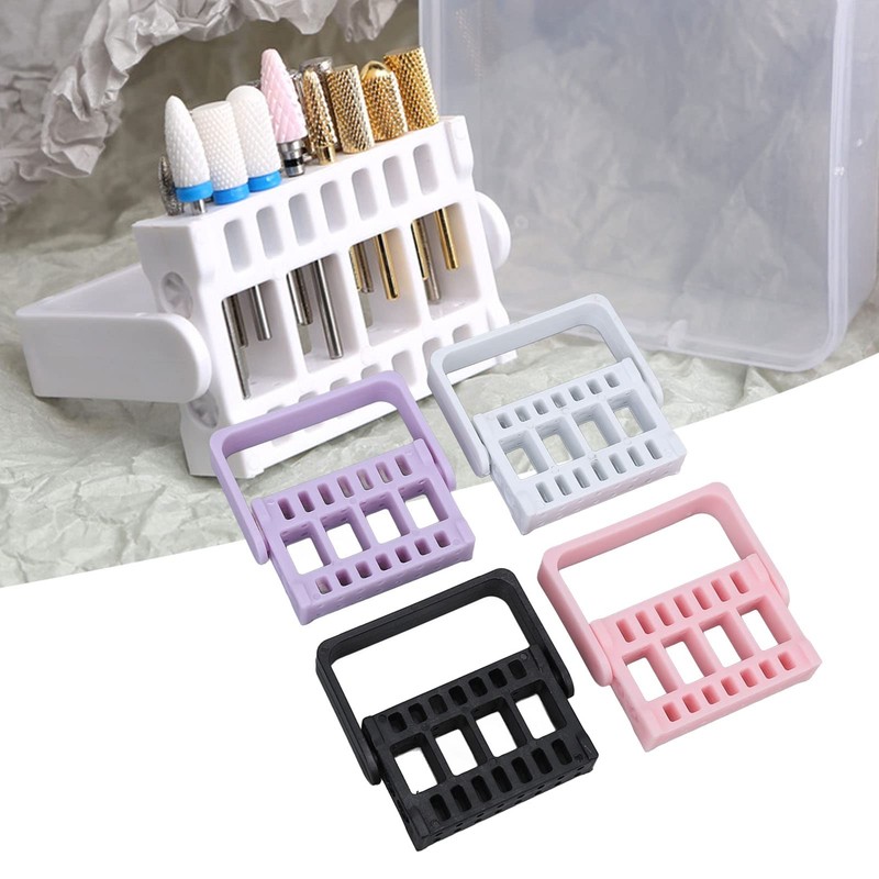 Nail Drill Bits Holder, 4 Pieces, Nail Drill Bit Holder,
