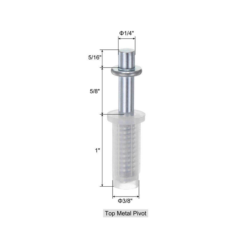 QUARKZMAN 4 Pack Bifold Door Hardware Top Pivot 3/8" Spring