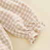 Newborn Infant Baby Girl Winter Clothes Long Sleeve Plaid Romper
