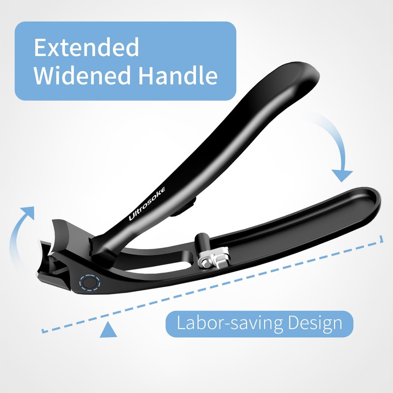 Toenail Clippers for Seniors Thick Toenails, Angled Head Toe Nail