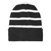TOP HEADWEAR Striped Beanie w/Solid Band - Black/White