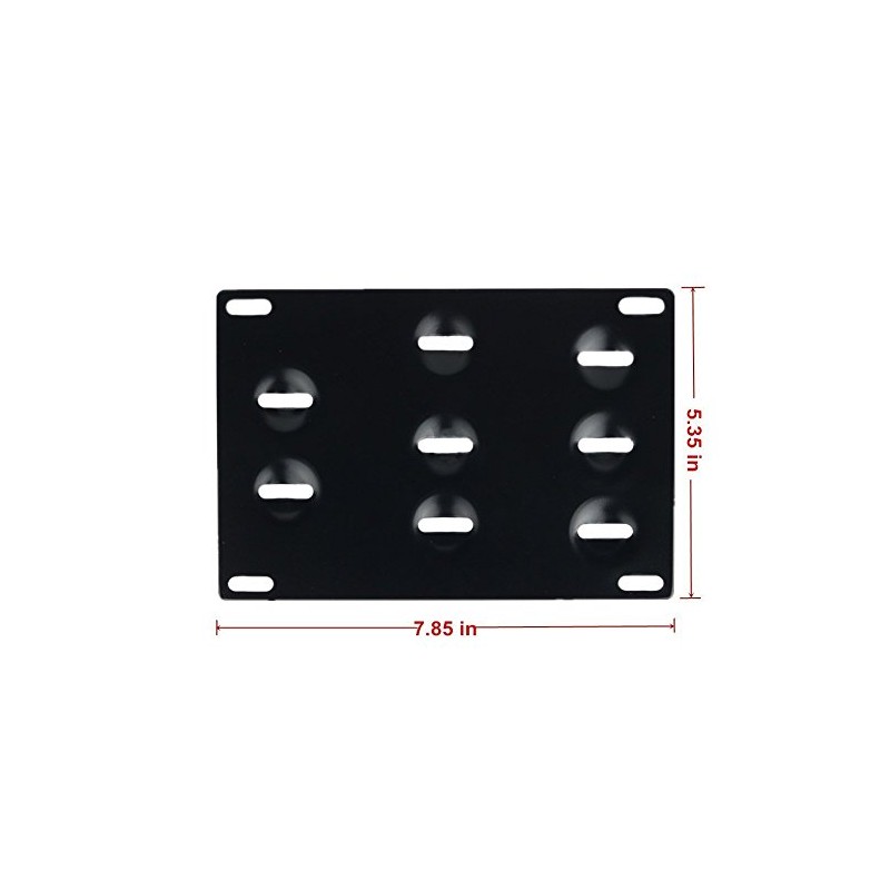 Dewhel JDM Front Bumper Tow Hook License Plate Mount Bracket