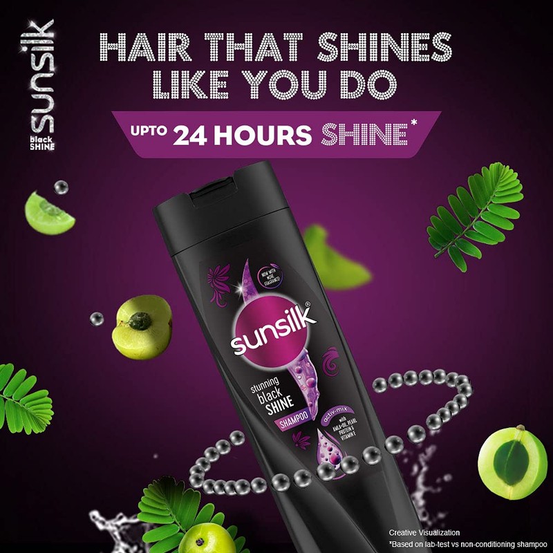 Sunsilk Black Shine Schwindel-Shampoo, 340 ml