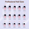 Misssix Black French Gel Nail Tips, 240Pcs French Tip Press