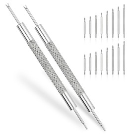 Foyods 18 Stück Uhren Federstegwerkzeug Set,Uhrmacherwerkzeug Set,Edelstahl Uhr Federstifte,Uhrenarmband Reparatur Werkzeug,Ersatzset für Uhrenarmbänder