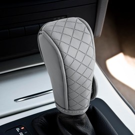 Leather Gear Shift Cover,Anti-Slip Car Shift Knob Cover for Shift Lever