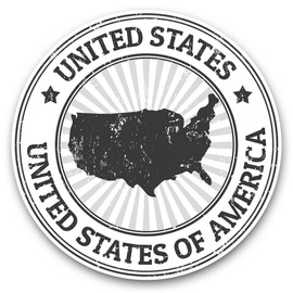 Vinyl Stickers (Set of 2) 20cm (bw) - United States of America Map Travel US Laptop Tablet Luggage Scrapbook #40194