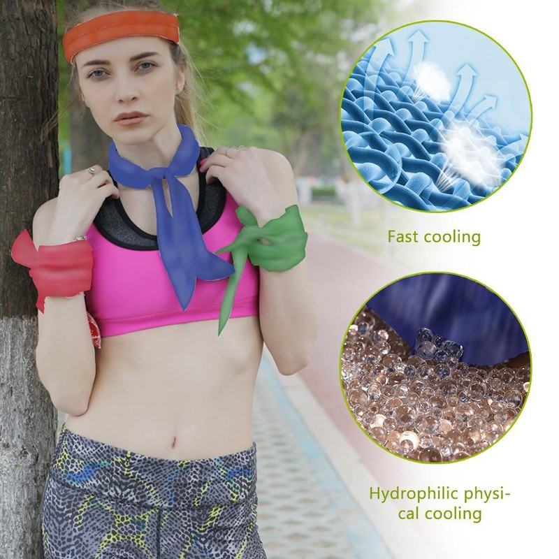 13 Pieces Cooling Scarf Wrap Summer Cool Ice Towel Cold