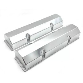 HRC 1958-86 SB Chevy Valve Covers Fabricated Aluminum SBC 327 350 383 400 Polished