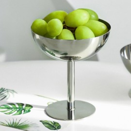 Stainless Steel Goblet Cup, 5.2oz Dessert Cups, Pudding Cups, for Party Family Bar Cafe, for Outdoor Events, Picnics