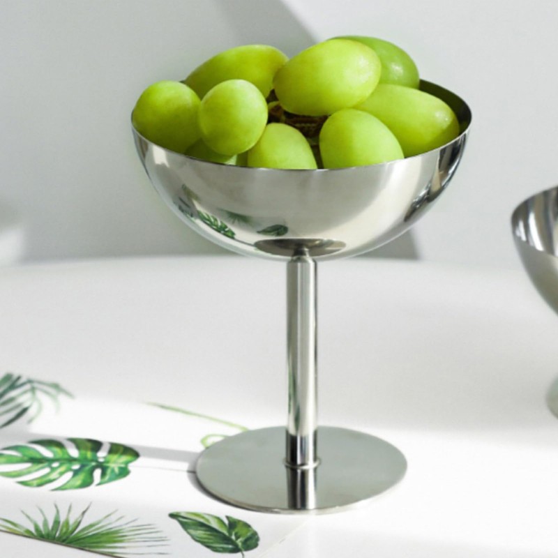 Stainless Steel Goblet Cup, 5.2oz Dessert Cups, Pudding Cups, for