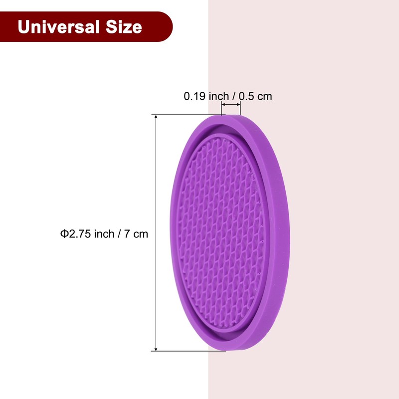 sourcing map 2pcs Car Cup Coasters Universal PVC Car Cup