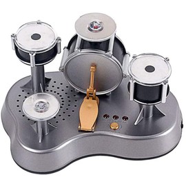 Finger Touch Drum, Mini Finger Drum Set Electronic Mini Finger Drum Desktop Novelty Set with Sounds and Lights