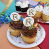 GRAPHICS & MORE Letter R Floral Monogram Initial Cupcake Picks