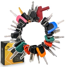 42 Heavy Equipment Keys Master Set, Construction Machine Ignition Key for Cat Caterpillar John Deere Komatsu Volvo Bobcat Kubota JCB Case Hyster Yanmar Daewoo Takeuchi Ford New Holland