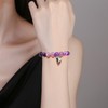 CCAIPU Crystal Bracelet for Women, 8MM Gemstone Bead Bracelet Heart