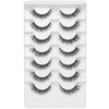 JIMIRE False Eyelashes Clear Band Small Faux Mink Lashes Natural