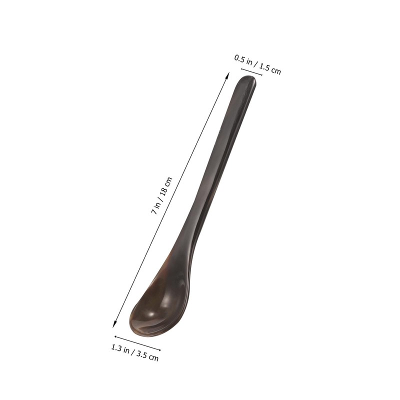 IMIKEYA Set of 4 Horn Egg Spoons Drinks Stirring Spoon