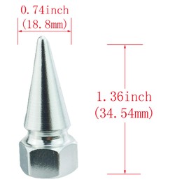 Abfer Air Valve Caps Tire Stem Cover Car Decorative Accessories Unique Shape for Vehicle Truck Motorcycles Bikes (Silver)