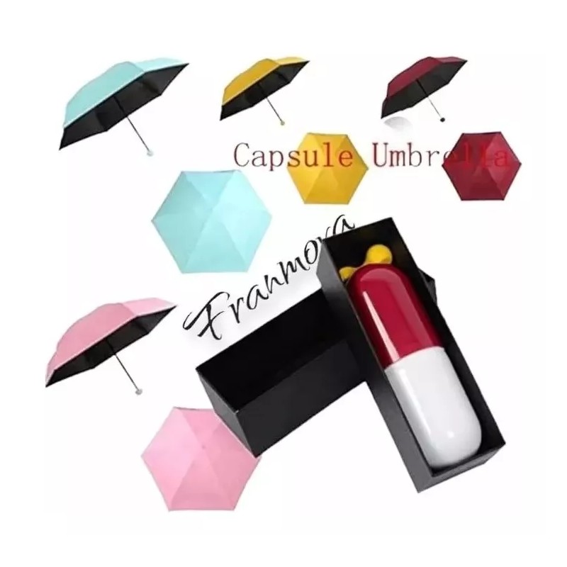 Movasa Paraguas Sombrilla Bolsillo En Forma De Capsula