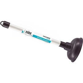 Unibos | Powerful Sink Plunger Heavy Duty Sink Unblocker plumbing tools with 22.5cm (9 inch) Handle and 10cm (4 inch) Rubber Suction Cup for,Toilet,Kitchen Sink,Shower and Drain Unblocker, White/Black