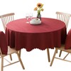 Round Waterproof Tablecloth Spill-Proof and Stain Resistant Table Cloth Wrinkle