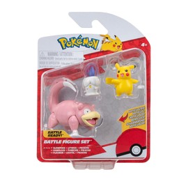 PKW - Battle Figure Set (3PK: Pikachu (Female), Rufflet, Slowpoke) W18