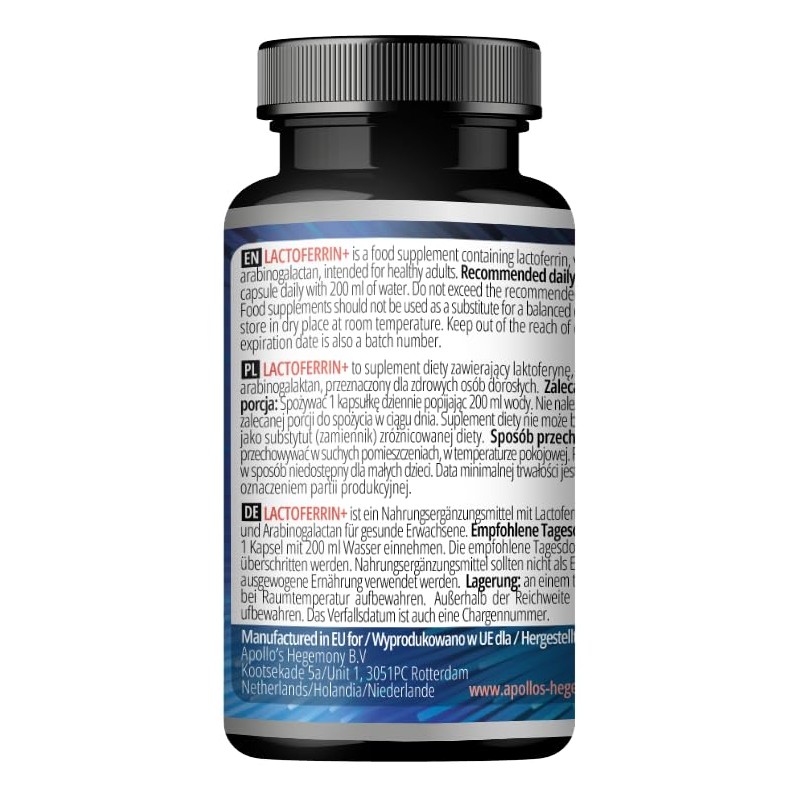 Lactoferrin+ 100 mg - with Vitamin C and Arabinogalactan -