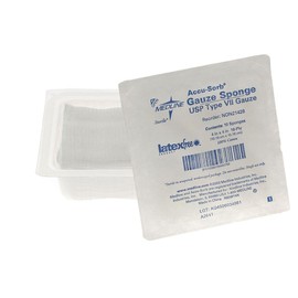 Medline NON21428 Woven Sterile Gauze Sponge, 4" x 4", 16-Ply (Pack of 1280)