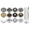 HARFINGTON 24Set Leather Snaps Fasteners Kit 12.5mm Brass Press-Stud Cap