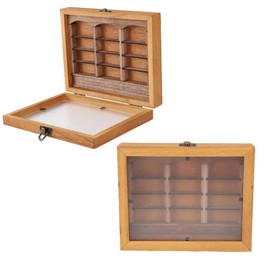 Dsacxixai Mini Display Cabinet, Anxiety Relief Book Box Display Cabinet, Rocking Bookshelf for Living Room Desk Decoration