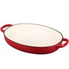 EDGING CASTING Enameled Oval Cast Iron Dutch Oven Pot with