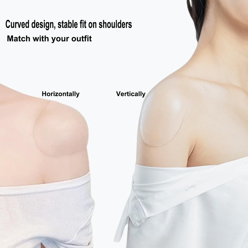 icyhey 4 Pair Sholder Pads Ultra Silicone ShoulderPads for Womens