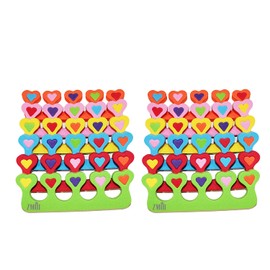 Premium Colorful Heart Toe Separators - Cute Design for Kids - Super Soft, Durable 24 Pieces ZMOI
