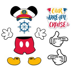 Magopera 10 Pcs Cruise Door Magnet, Captain Mouse Cruise Door Decorations,Funny Mouse Ears Magnet for DCL Cruise& All Major Cruise