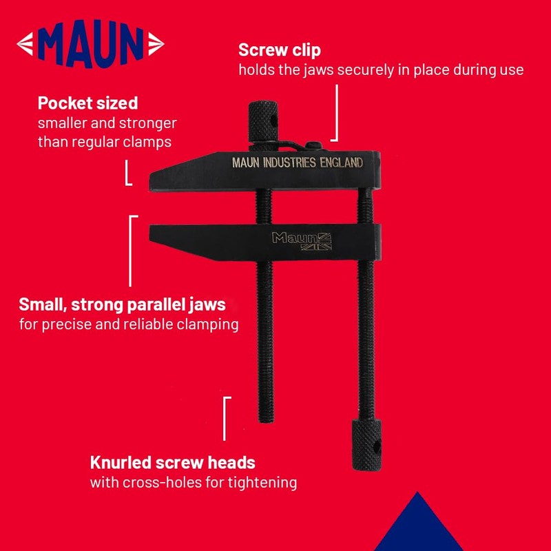 Maun 1011-100 Toolmakers Clamps 75 mm | Strong Parallel Jaws