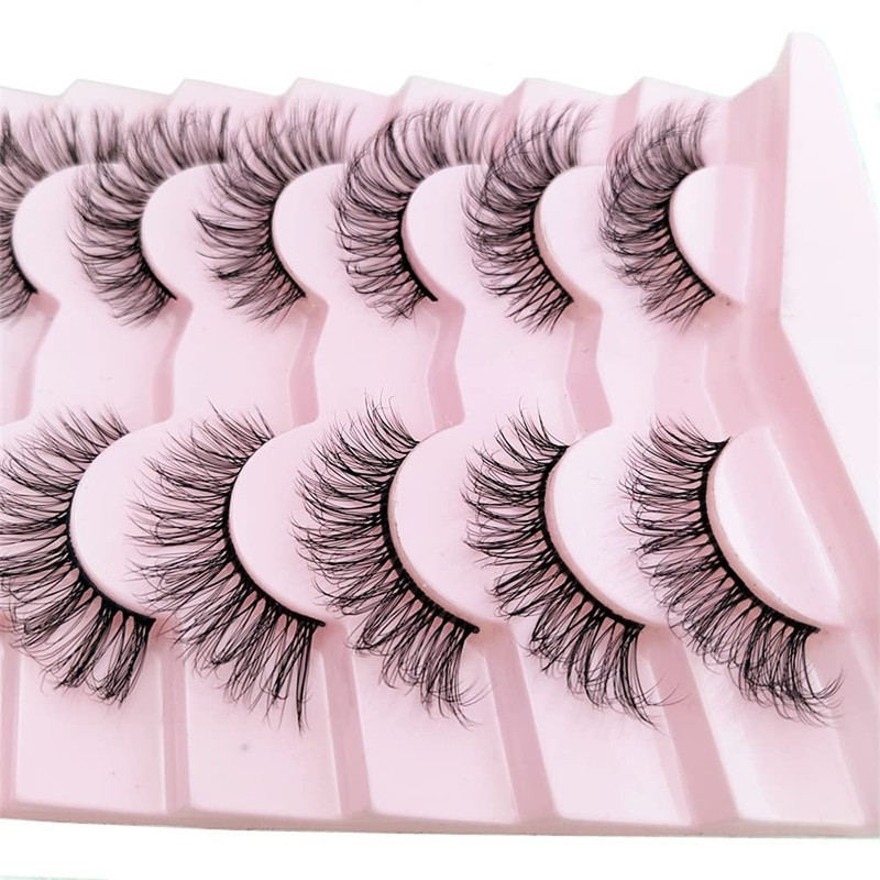 Lashes False Eyelashes Natural Wispy Cat Eye Lashes Fluffy Pack